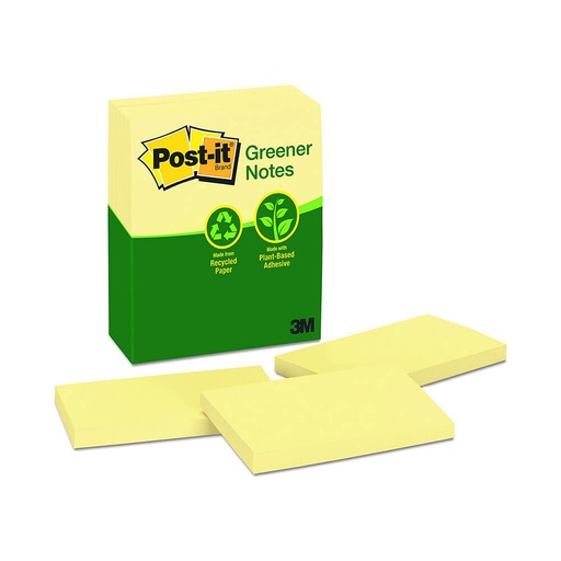 [WS1WOAR01] Post-it Notes Recycled Yellow 76x127mm (12pk)