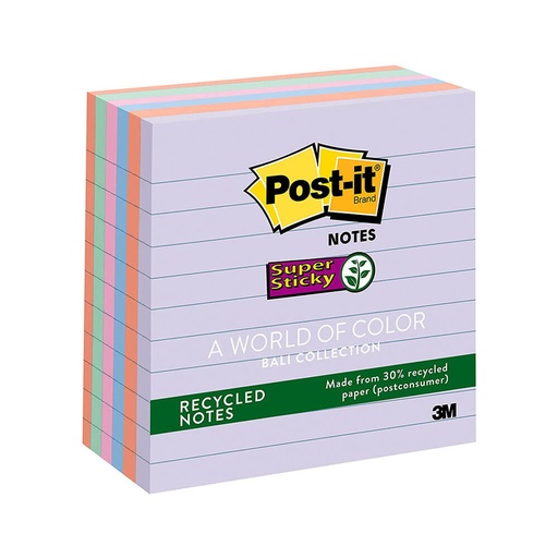 [WS1RKBZ01] Post-it Notes Nature Hues 98x98mm Assorted (6pk)