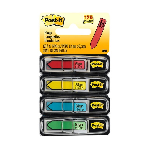 [WS1CYRF01] Post-it Sign Here Flags (120pk)