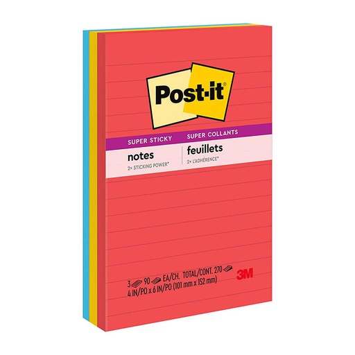 [WS1DOIT01] Post-it Super Sticky Notes Assorted Marrakesh (101x152mm)