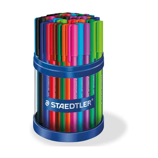 [WS1NRLR01] Staedtler Stick Ice Triangular Ballpoint Pen Assorted 50/cup
