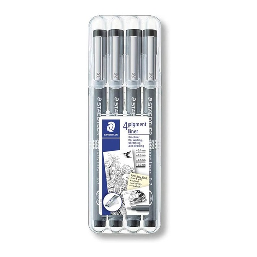 [WS1TBWT01] Staedtler Pigment Liner Pen (Wallet of 4)