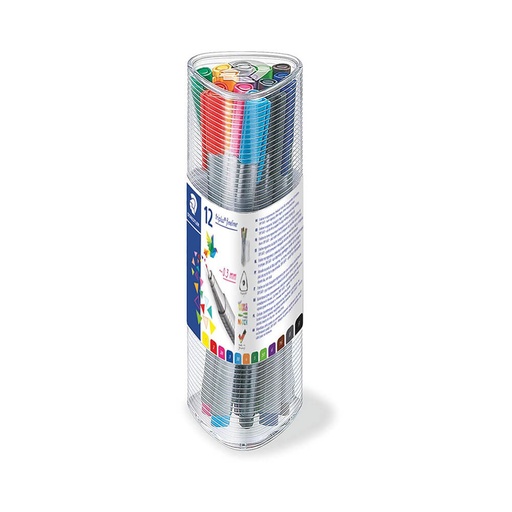 [WS1FKHH01] Staedtler Triplus Fineliner Pen Assorted Colors (12/tub)