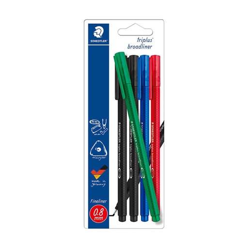 [WS1KBOY01] Staedtler Triplus Write Broadliner Draw or Colour (5pk)