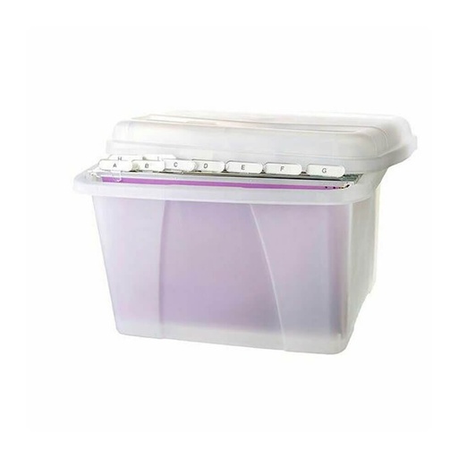 [WS1YOBI01] Crystalfile Porta Box with Files Clear Lid and Base (32L)
