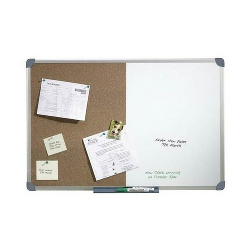[WS1KEKA01] Quartet Aluminium Frame Penrite Combo Board (Cork/White)