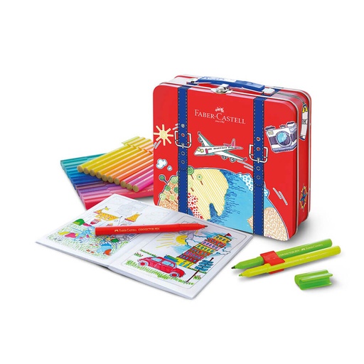 [WS1SBUY01] Faber-Castell Connector Pens Travel Suitcase (Tin of 40)