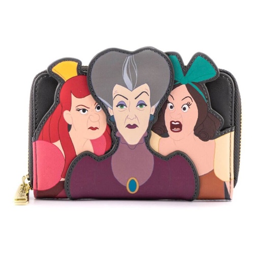 [IC9GULU01] Cinderella Step Mother & Sisters Zip Purse