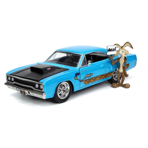[IC9PFWU01] Plymouth Road Runner 1970 w/ Wile E Coyote 1:24 Scale Ride