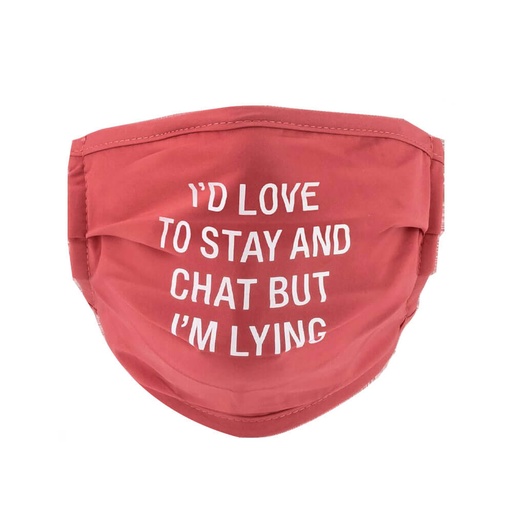 [JR6FLZV01] Say What Stay and Chat Face Mask (Maroon)
