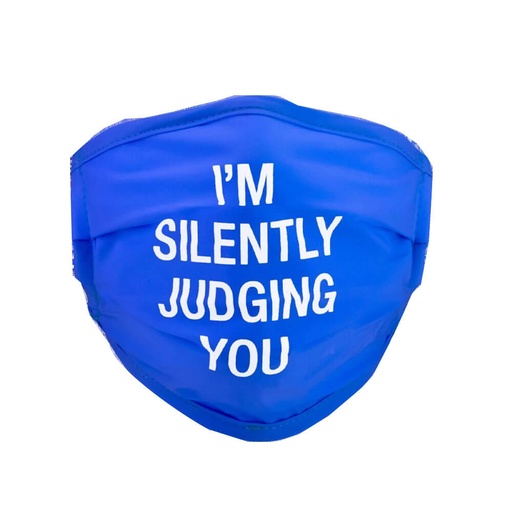 [JR6RRXK01] Say What I'm Silently Judging You Face Mask (Blue)