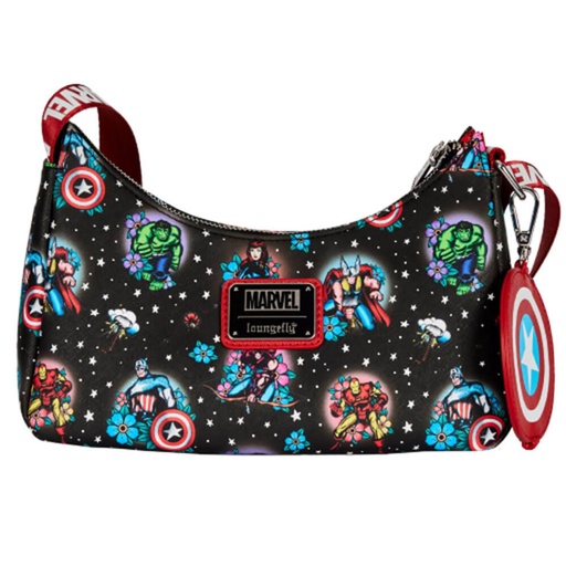 [IC10XZHP01] Marvel Comics Avengers Floral Tattoo Shoulder Bag