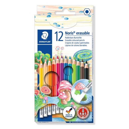 [WS2BANA01] Staedtler Noris Club Erasable Coloured Pencils (12pk)
