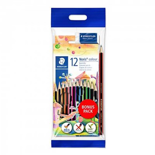 [WS2PBDF01] Staedtler Noris Coloured Pencils 12pk (with Pencil & Eraser)