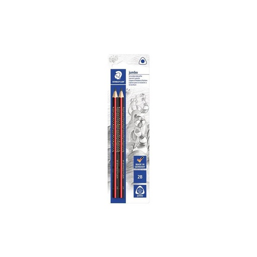 [WS2KPDV01] Staedtler Jumbo Triangular 2B Graphite Pencils (2pk)