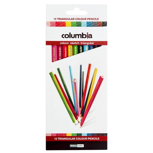 [WS2VZVR01] Columbia Colour Sketch Triangular Pencils (12pk)