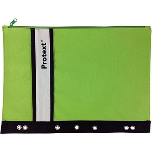 [WS2ZGPU01] Protext Binder Buddy Nylon Pencil Case with Zipper A4 (Lime)