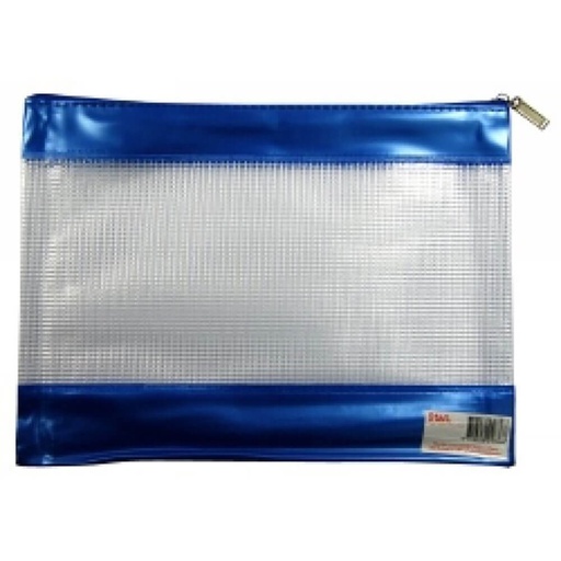 [WS2JPJS01] Stat Mesh Zip Plastic Pencil Case 278x200mm (Blue)