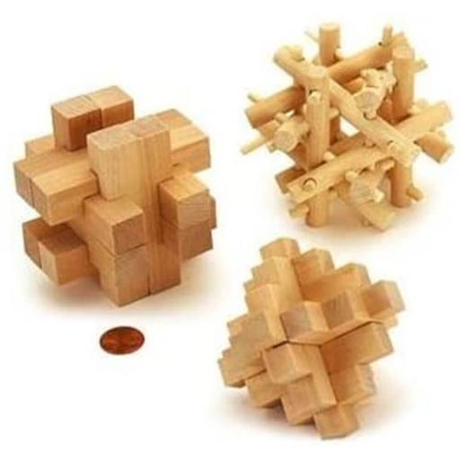 [RI1KOXA01] Cardinal Classic Brain Benders 3D Wood Puzzles