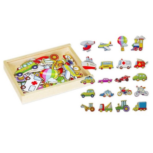 [RI1YZHB01] Magnetic Transport Wooden Box Puzzle 20pc