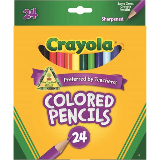 [RI1VFGN01] Crayola 24 Full Size Colored Pencils