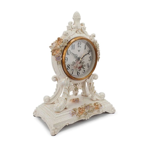 [VD1QPMC01] Luxurious Craft Diamonds and Flowers Pendulum Table Clock