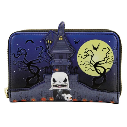 [IC11BODS01] TNBC Jack Skellington House Pop! Glow Zip Purse