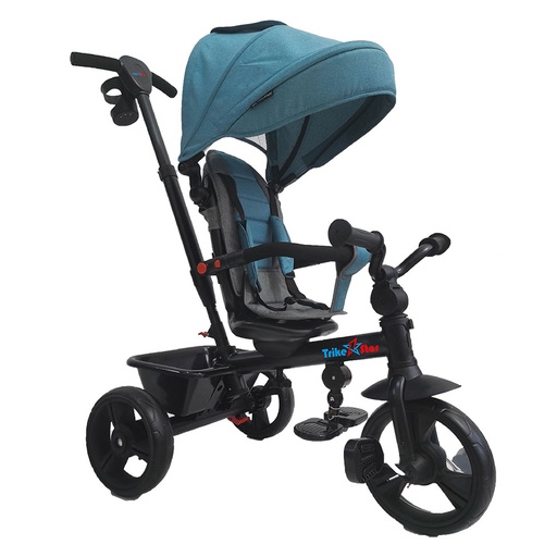 [AB3YXWQ01] Trike Star 3-in-1 Deluxe Push Tricycle Ride (Sea Blue)