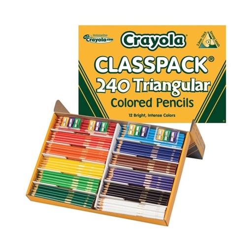 [WS3YMGP01] Crayola Triangular Coloured Pencil Class Pack