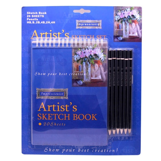 [BS2NAKL01] Artist Sketch Book with Pencils (Large)