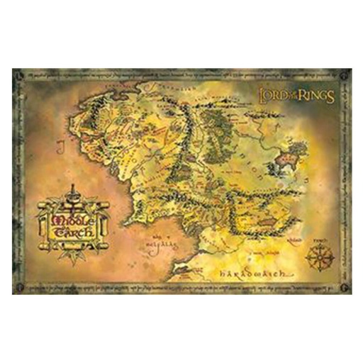 [IM2FWJO01] Lord of the Rings Map Poster