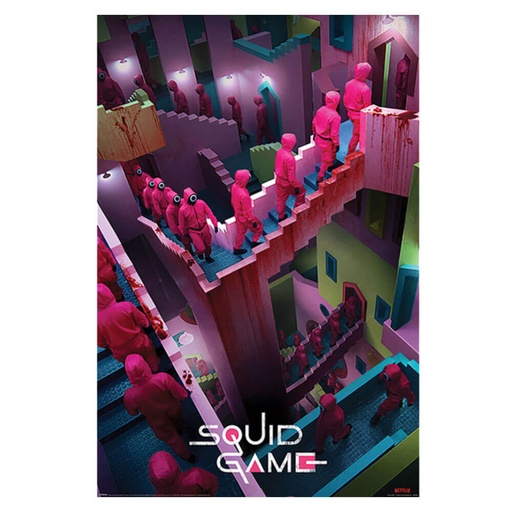 [IM2ADIB01] Squid Game Crazy Stairs Poster