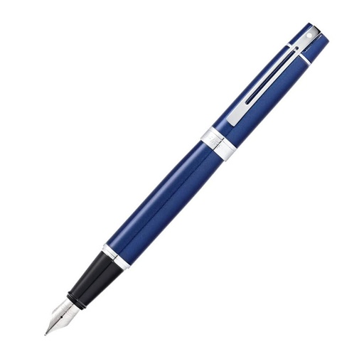 [BM2MOXZ01] Sheaffer 300 Fine Fountain Pen w/ Chrome Trim (Blue Lacquer)
