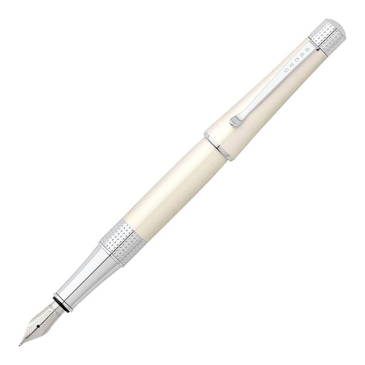 [BM2SHOK01] Cross Beverly Medium Nib Fountain Pen (White/Chrome)