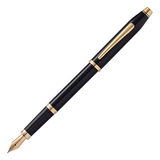 [BM2CLGP01] Cross Century II 23ct Fine Fountain Pen (Black Lacquer)