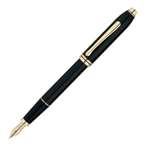 [BM2EHEQ01] Cross Townsend 23ct Fine Point Fountain Pen (Black Lacquer)