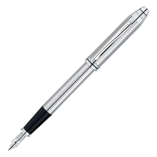 [BM2OUEK01] Townsend Lustrous Chrome Fine Fountain Pen w/ S/Steel Nib