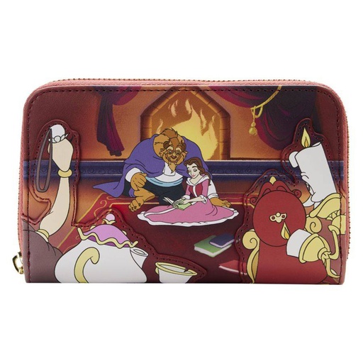 [IC12YYHT01] Beauty and the Beast 1991 Fireplace Scene Zip Around Purse