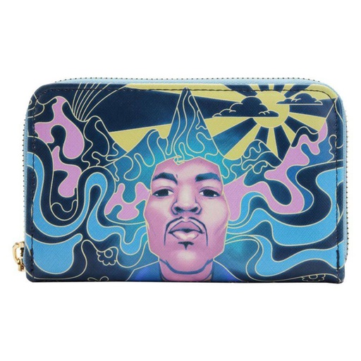 [IC12QUOA01] Jimi Hendrix Psychadelic Landscape Glow Zip Purse