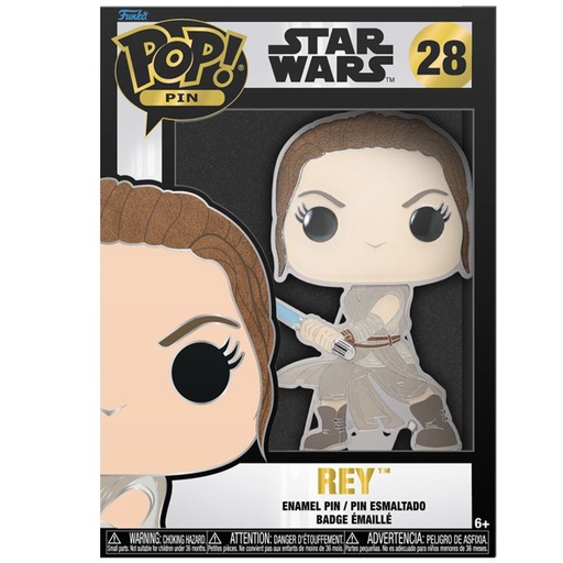 [IC12ZOKU01] Star Wars Rey 4" Pop! Enamel Pin