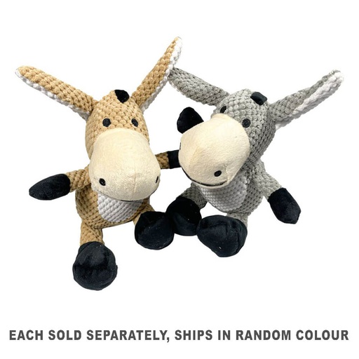 [AW2MUNC01] Plush Donkey Toy with Squeak 1pc Random (32x12cm)