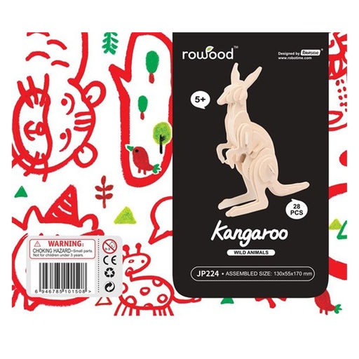 [GW1ZDIZ01] Robotime Kangaroo Model 3D Wooden Puzzle Kit