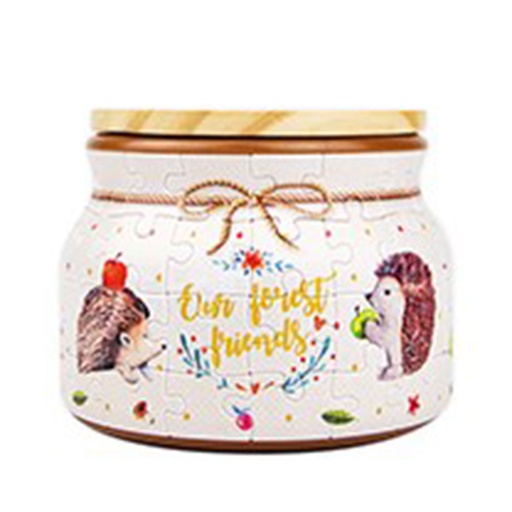 [GW1WSRE01] Pintoo Hedgehog & Apple Puzzle Jar 64pcs