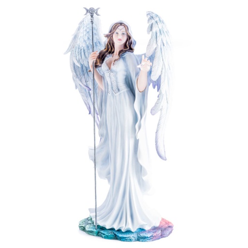 [MI22MZJJ01] Large Angel with Pentacle Staff Figurine