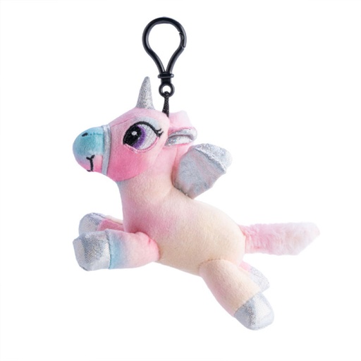 [MI22FDFP01] Unicorn Tie Dye Plush Keychain with Sound