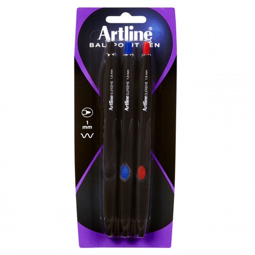 [AI1EUFW01] Artline Supreme Retractable Pen 3pk