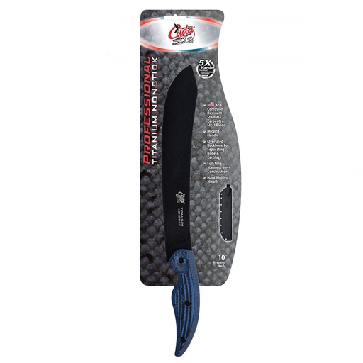 [PB1MBQS01] Cuda Professional Butcher Knife with Sheath 10"