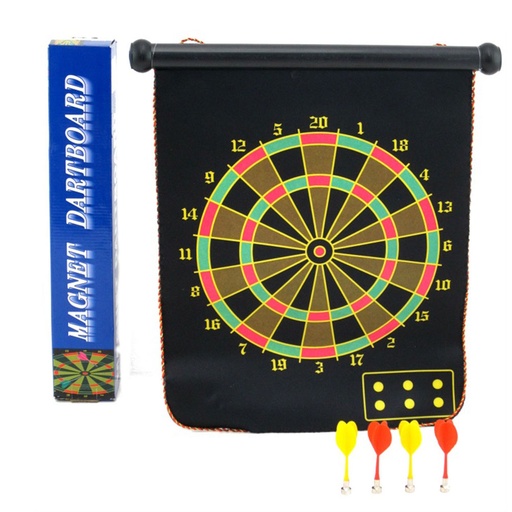 [RI2IQVI01] Roll Up Double Sided Magnetic Dartboard Game