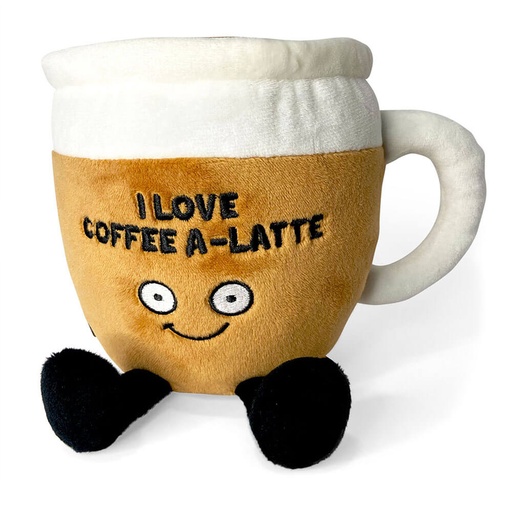[WV7QQNA01] Punchkins I Love Coffee A-Latte Plush