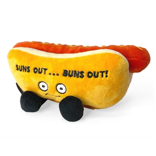[WV7MRKE01] Punchkins Suns Out Buns Out Hotdog Plush